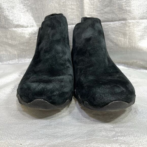 SKECHERS Bikers Mc-Bellore Relaxed Fit Black Suede Booties Women's Size 9.5 - Picture 4 of 10
